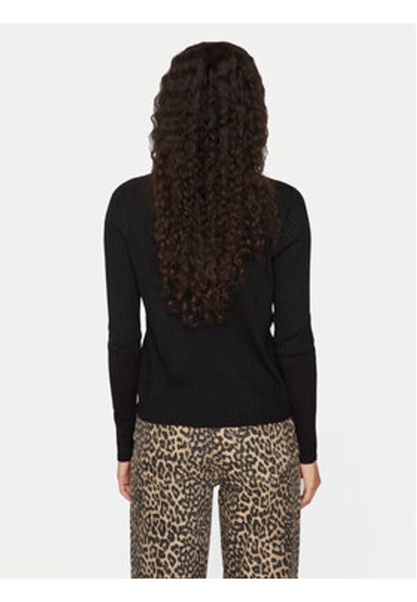 Vila Sweter Olina 14098889 Czarny Regular Fit. Kolor: czarny. Materiał: syntetyk