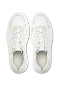 ecco - Sneakers'y męskie ECCO Soft X M (420534-52290). Okazja: na uczelnię, na spacer, na co dzień. Kolor: biały. Materiał: skóra, zamsz. Szerokość cholewki: normalna. Sport: turystyka piesza