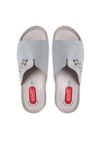 Go Soft Klapki EST-2299-02 Srebrny. Kolor: srebrny. Materiał: skóra #2