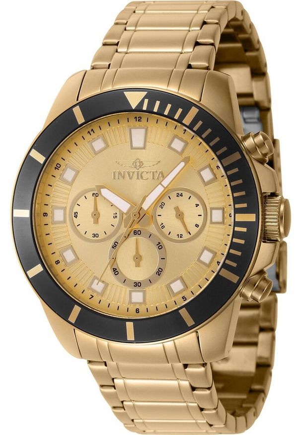 Zegarek Invicta Zegarek marki Invicta model 4604 kolor Zółty. Akcesoria męski. Sezon: Cały rok NoSize
