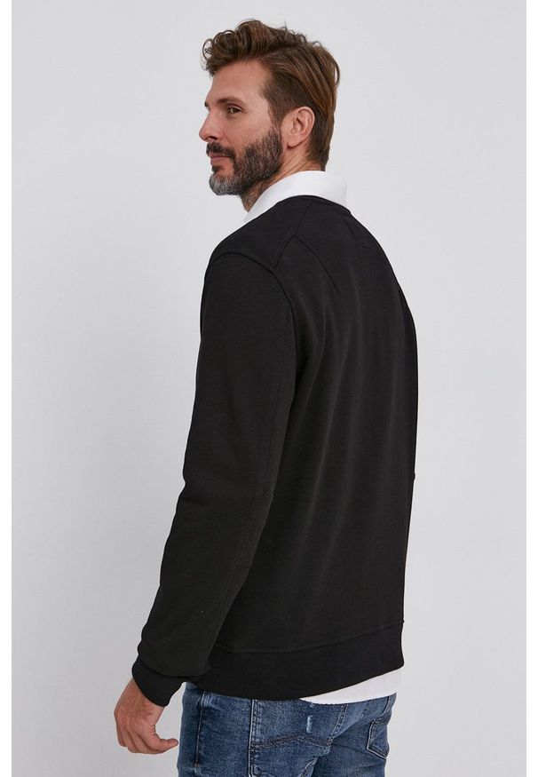 Armani Exchange Bluza bawełniana męska kolor czarny z nadrukiem. Okazja: na co dzień. Kolor: czarny. Materiał: bawełna. Wzór: nadruk. Styl: casual