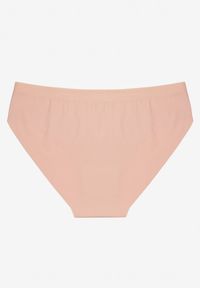 Renee - Jasnoróżowe Majtki Bezszwowe Ozdobione Geometrycznym Wzorem Navlinne. Kolor: różowy. Materiał: jeans. Wzór: geometria, aplikacja