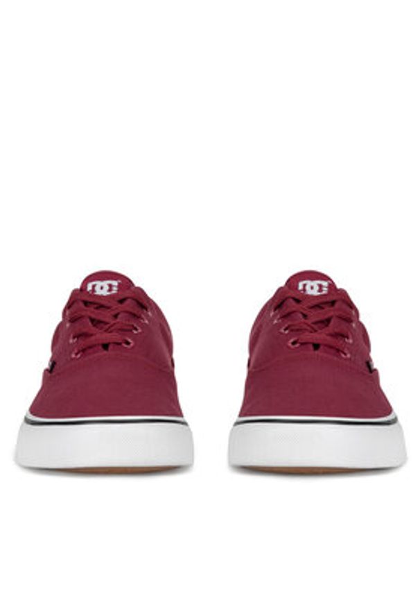 DC Trampki MFA3014-1 Bordowy. Kolor: czerwony. Materiał: materiał