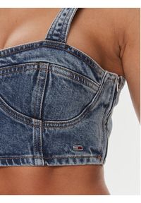 Tommy Jeans Top DW0DW17065 Niebieski Slim Fit. Kolor: niebieski. Materiał: bawełna #6