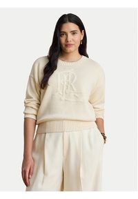 Lauren Ralph Lauren - LAUREN RALPH LAUREN Sweter 200979653001 Kremowy Regular Fit. Kolor: kremowy. Materiał: bawełna #2