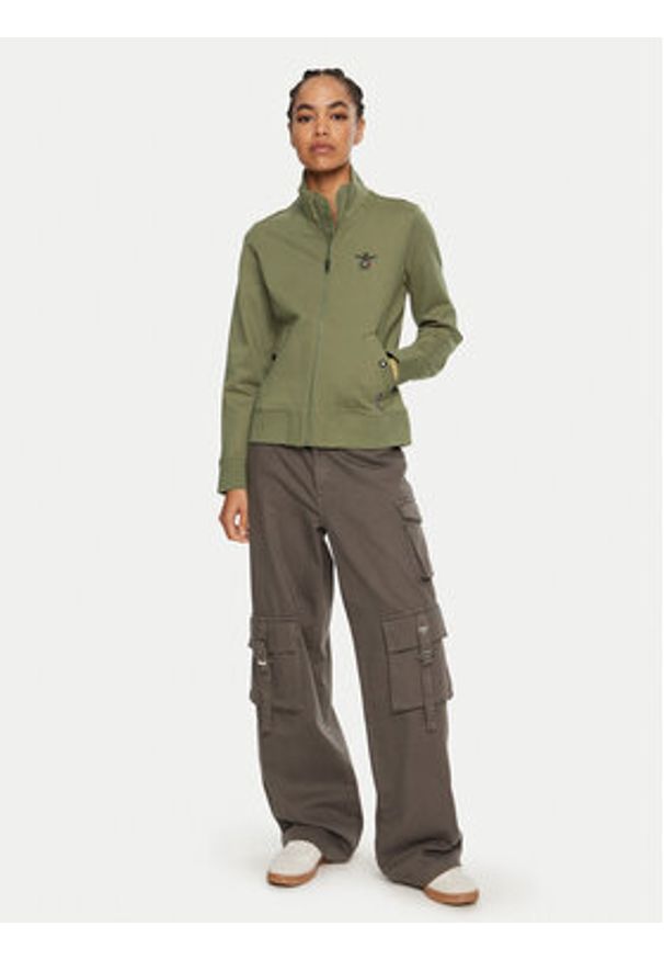 Aeronautica Militare Bluza 242FE1925DF559 Zielony Regular Fit. Kolor: zielony. Materiał: wiskoza, syntetyk