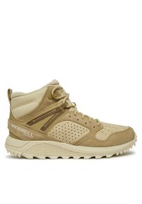 Merrell Trapery Wildwood Mid Ltr Wp J038298 Beżowy. Kolor: beżowy. Materiał: skóra, zamsz