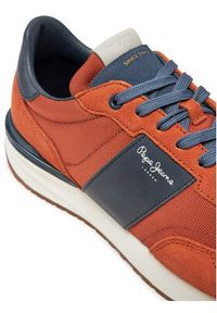 Pepe Jeans Sneakersy PMS60020 Brązowy. Kolor: brązowy. Materiał: zamsz, skóra