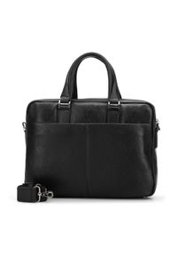 Wittchen - Torba na laptopa 13” skórzana dwukomorowa czarna. Kolor: czarny. Materiał: skóra. Styl: elegancki #2