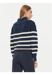 TOMMY HILFIGER - Tommy Hilfiger Sweter WW0WW42141 Granatowy Relaxed Fit. Kolor: niebieski. Materiał: bawełna #5