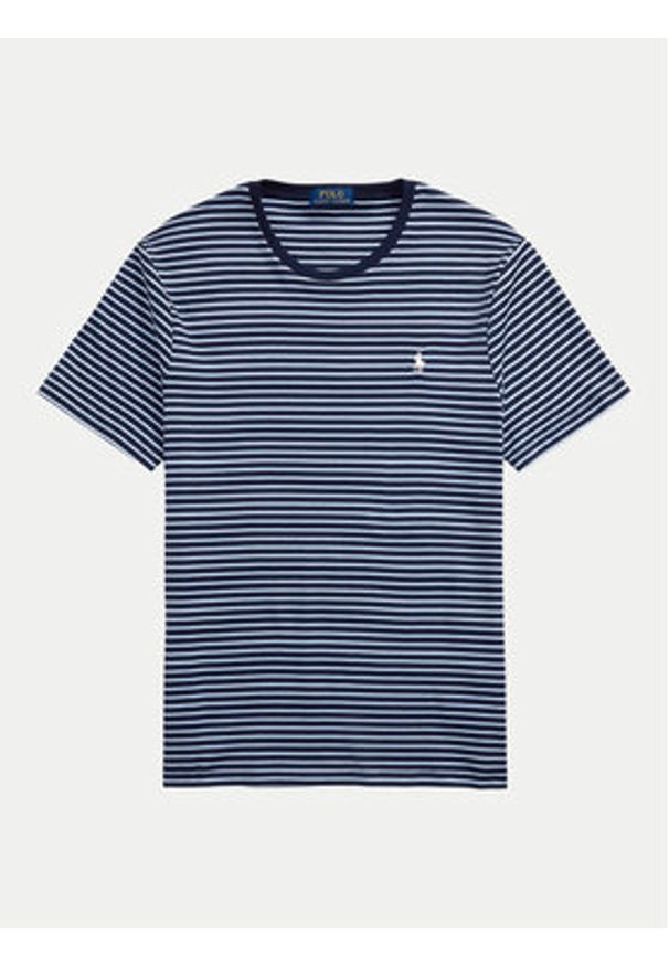 Polo Ralph Lauren T-Shirt 710961128003 Granatowy Custom Fit. Typ kołnierza: polo. Kolor: niebieski. Materiał: bawełna