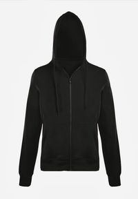 Renee - Czarna Bluza z Kapturem Zapinana na Suwak Edan. Okazja: na co dzień. Typ kołnierza: kaptur. Kolor: czarny. Materiał: polar, jeans. Styl: casual, klasyczny, sportowy #7