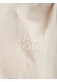 Jack & Jones T-Shirt Corp Logo 12151955 Beżowy Regular Fit. Kolor: beżowy. Materiał: bawełna #6
