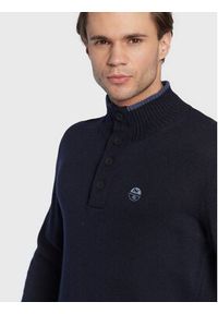 North Sails Sweter Halt Button 699515 Granatowy Regular Fit. Kolor: niebieski. Materiał: syntetyk #3