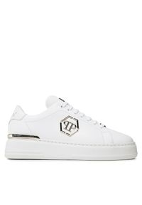 Philipp Plein - PHILIPP PLEIN Sneakersy Leather Lo-Top Sneaker FABS USC0379 PLE075N Biały. Kolor: biały. Materiał: skóra #1