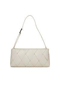 Calvin Klein Torebka Ck Woven Elongated Shoulder Bag K60K612992 Biały. Kolor: biały. Materiał: skórzane