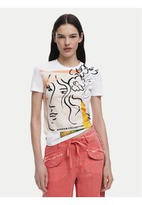 Desigual T-Shirt Collection 25SWTKAC Biały Regular Fit. Kolor: biały. Materiał: bawełna