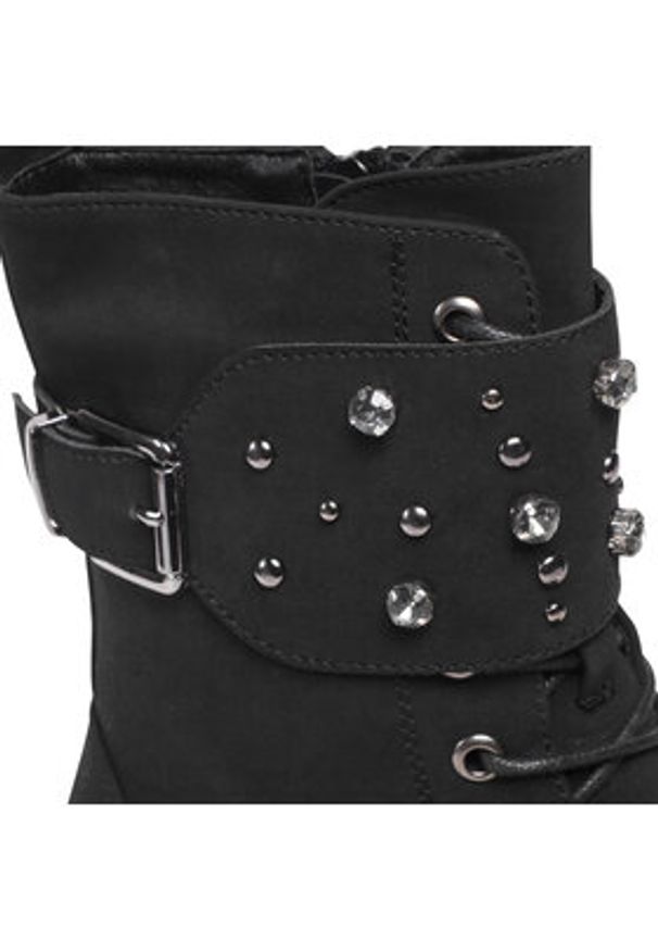 Jenny Fairy Trzewiki WS5866-02 Czarny. Kolor: czarny. Materiał: skóra