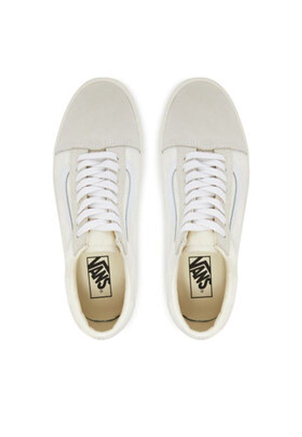 Vans Tenisówki Old Skool VN000D5NWHT1 Biały. Kolor: biały. Materiał: skóra