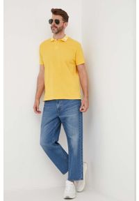 Pepe Jeans polo bawełniane Jacob kolor żółty gładki. Typ kołnierza: polo. Kolor: żółty. Materiał: bawełna. Długość: krótkie. Wzór: gładki #3