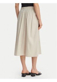Vero Moda Spódnica midi Mymilo 10340419 Beżowy jasny Regular Fit. Kolor: beżowy. Materiał: len #3
