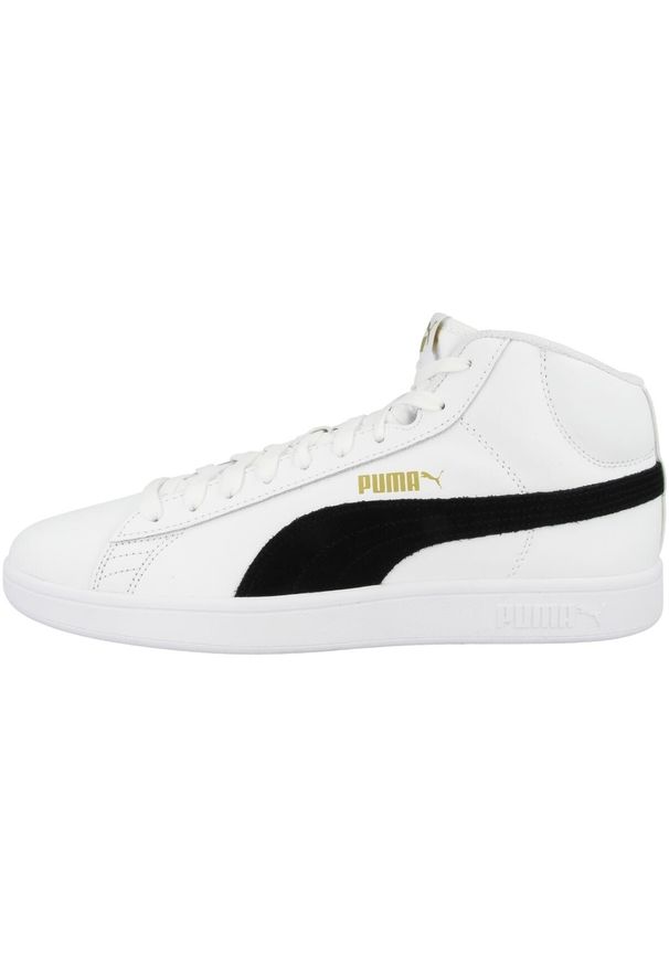 Buty do chodzenia męskie Puma Smash V2 Mid L. Kolor: biały. Materiał: materiał, syntetyk. Szerokość cholewki: normalna. Sport: turystyka piesza