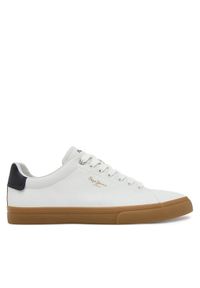 Pepe Jeans Tenisówki Kenton Base PMS300003 Écru. Materiał: skóra