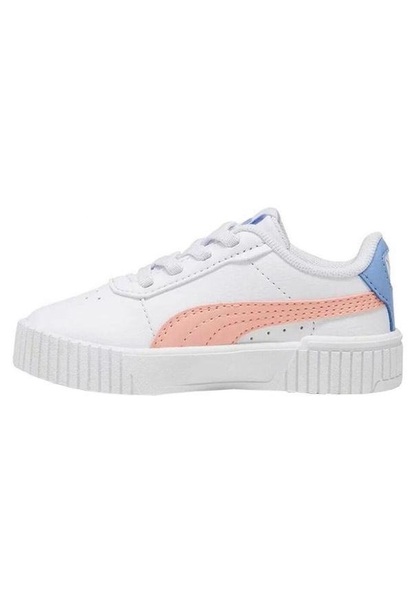 Puma - Buty Dziecięce Ze Skóry Ekologicznej Carina 2.0 AC. Kolor: biały. Materiał: skóra ekologiczna. Sport: turystyka piesza