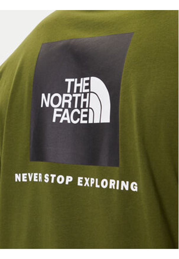 The North Face T-Shirt Redbox NF0A87NP Zielony Regular Fit. Kolor: zielony. Materiał: bawełna