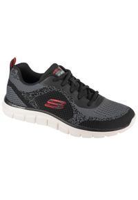 skechers - Buty sportowe Sneakersy męskie, Track - Leshur. Kolor: czarny. Sport: turystyka piesza