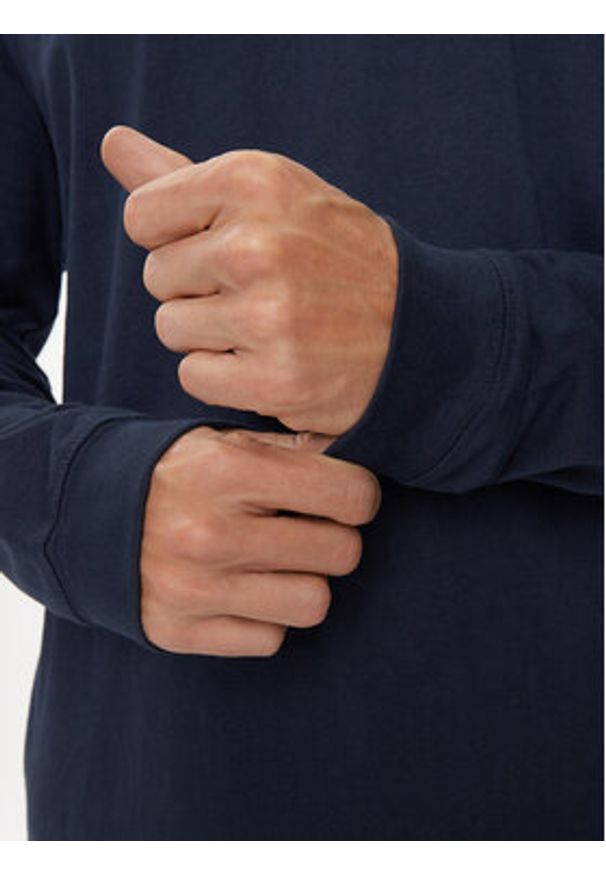 Wrangler Longsleeve Sign Off 112357362 Niebieski Regular Fit. Kolor: niebieski. Materiał: bawełna. Długość rękawa: długi rękaw