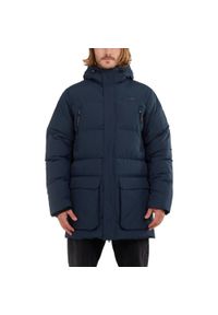 FUNDANGO - Płaszcz zimowy męski Fundango Spirit Puffer. Kolor: niebieski. Wzór: aplikacja. Sezon: zima. Sport: narciarstwo