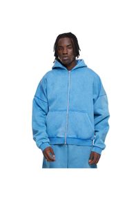 Bluza z kapturem i zamkiem błyskawicznym Urban Classics 90's Heavy Sand Washed. Typ kołnierza: kaptur. Kolor: niebieski #1