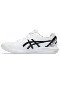 Buty tenisowe męskie Asics Gel Dedicate 8 AC 1041A408-101. Zapięcie: sznurówki. Kolor: czarny, biały, wielokolorowy. Materiał: syntetyk, tkanina, materiał. Szerokość cholewki: normalna. Sport: tenis