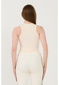 Guess - GUESS Beżowy damski top Edie Tank, Rozmiar S. Kolor: beżowy
