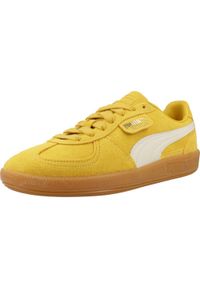 Tenisówki Puma Model Palermo Kolor żółty. Kolor: żółty. Materiał: tkanina
