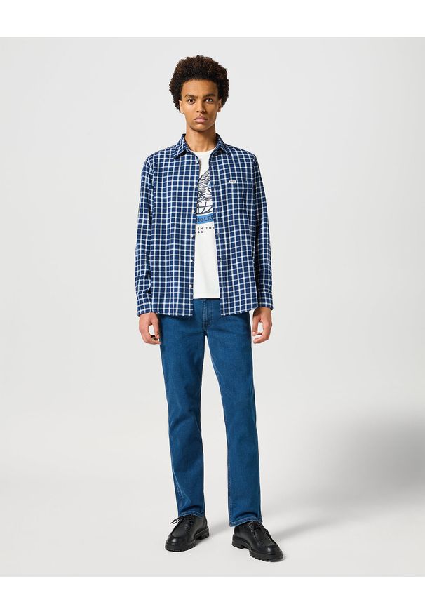 Wrangler - WRANGLER MĘSKA KOSZULA 1 PKT SHIRT BLACK IRIS 112356771 W5X2017356