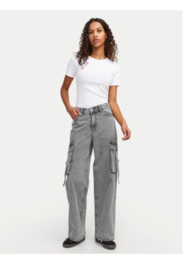 JJXX Jeansy Tokyo 12267831 Szary Wide Leg. Kolor: szary