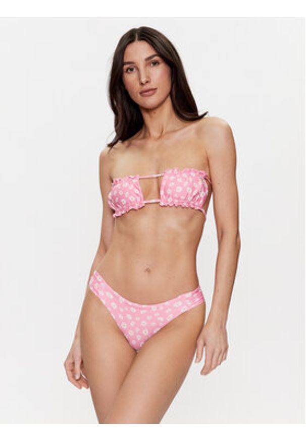 Guess Dół od bikini E3GO14 MC04R Różowy. Kolor: różowy. Materiał: syntetyk