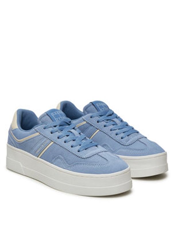 Tommy Jeans Sneakersy The Greenwich Flatform Elevated EN0EN02676 Szary. Kolor: szary. Materiał: skóra, zamsz