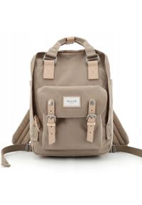 Plecak na laptopa Himawari 188L-80 beżowy. Kolor: beżowy. Materiał: tkanina, poliester. Styl: casual, elegancki