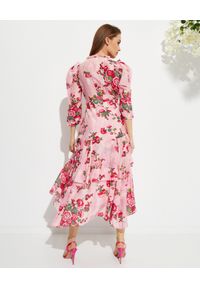 LOVE SHACK FANCY - Sukienka w kwiatowy wzór Salima. Kolor: różowy, wielokolorowy, fioletowy. Materiał: bawełna, jedwab. Wzór: kwiaty. Typ sukienki: rozkloszowane, asymetryczne #4
