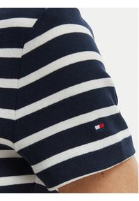 TOMMY HILFIGER - Tommy Hilfiger T-Shirt WW0WW49250 Granatowy Slim Fit. Kolor: niebieski. Materiał: bawełna #4