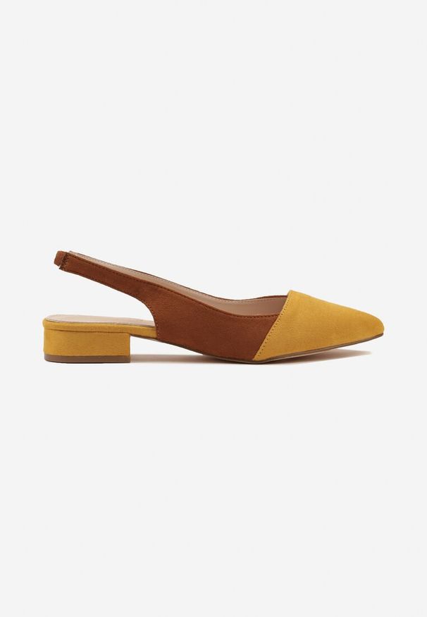 Renee - Brązowe Sandały Typu Slingback z Wkładką ze Skóry Naturalnej Galindena. Okazja: na co dzień. Zapięcie: sprzączka. Kolor: brązowy. Materiał: skóra. Sezon: lato. Obcas: na obcasie. Styl: elegancki, casual, klasyczny. Wysokość obcasa: średni