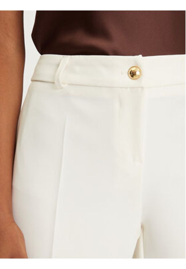Maryley Spodnie materiałowe 25EB52Z/M24/43VA Écru Regular Fit. Materiał: syntetyk