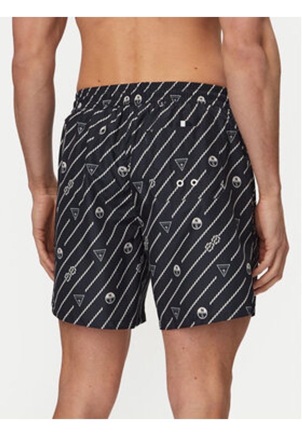 Guess Szorty kąpielowe M6GZ20 W2170 Granatowy Regular Fit. Kolor: niebieski. Materiał: syntetyk