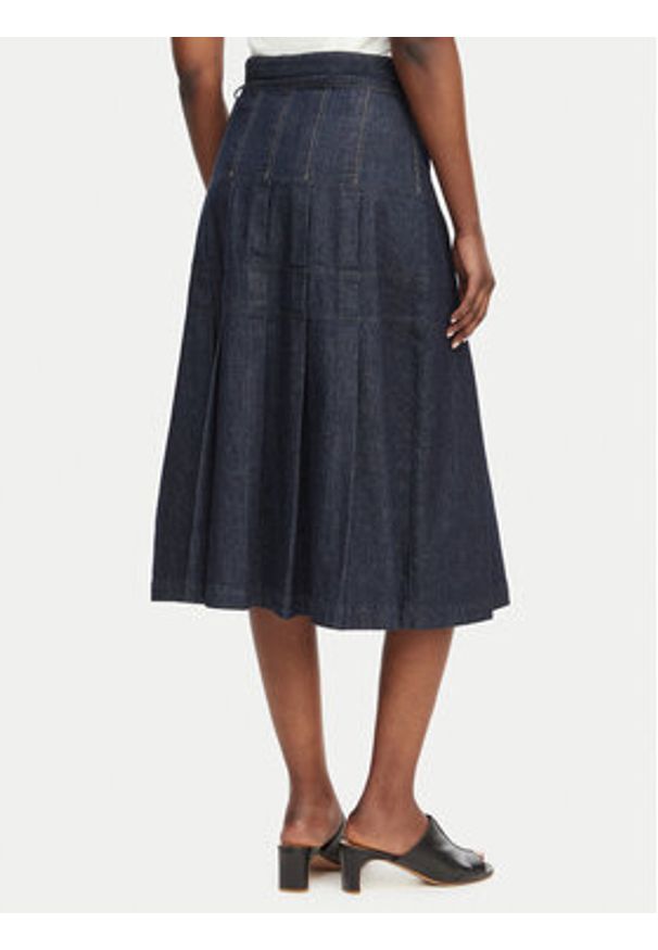 MAX&Co. Spódnica jeansowa 2616101013200 Granatowy Regular Fit. Kolor: niebieski. Materiał: bawełna