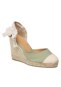 Castañer Espadryle Carina/8/146 023129-414 Zielony. Kolor: zielony. Materiał: skóra