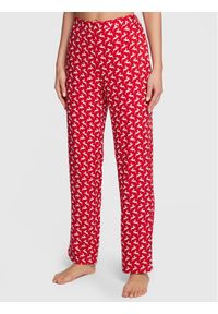 Etam Spodnie piżamowe Elwin 6537116 Czerwony Regular Fit. Kolor: czerwony. Materiał: wiskoza