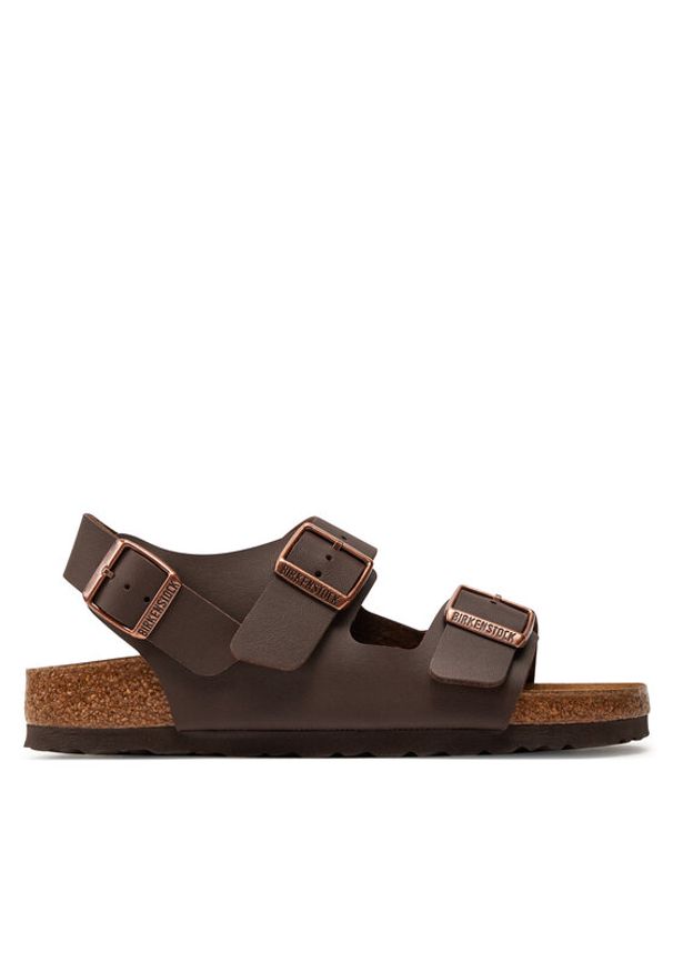 Birkenstock Sandały Milano 034703 Brązowy. Kolor: brązowy. Materiał: skóra